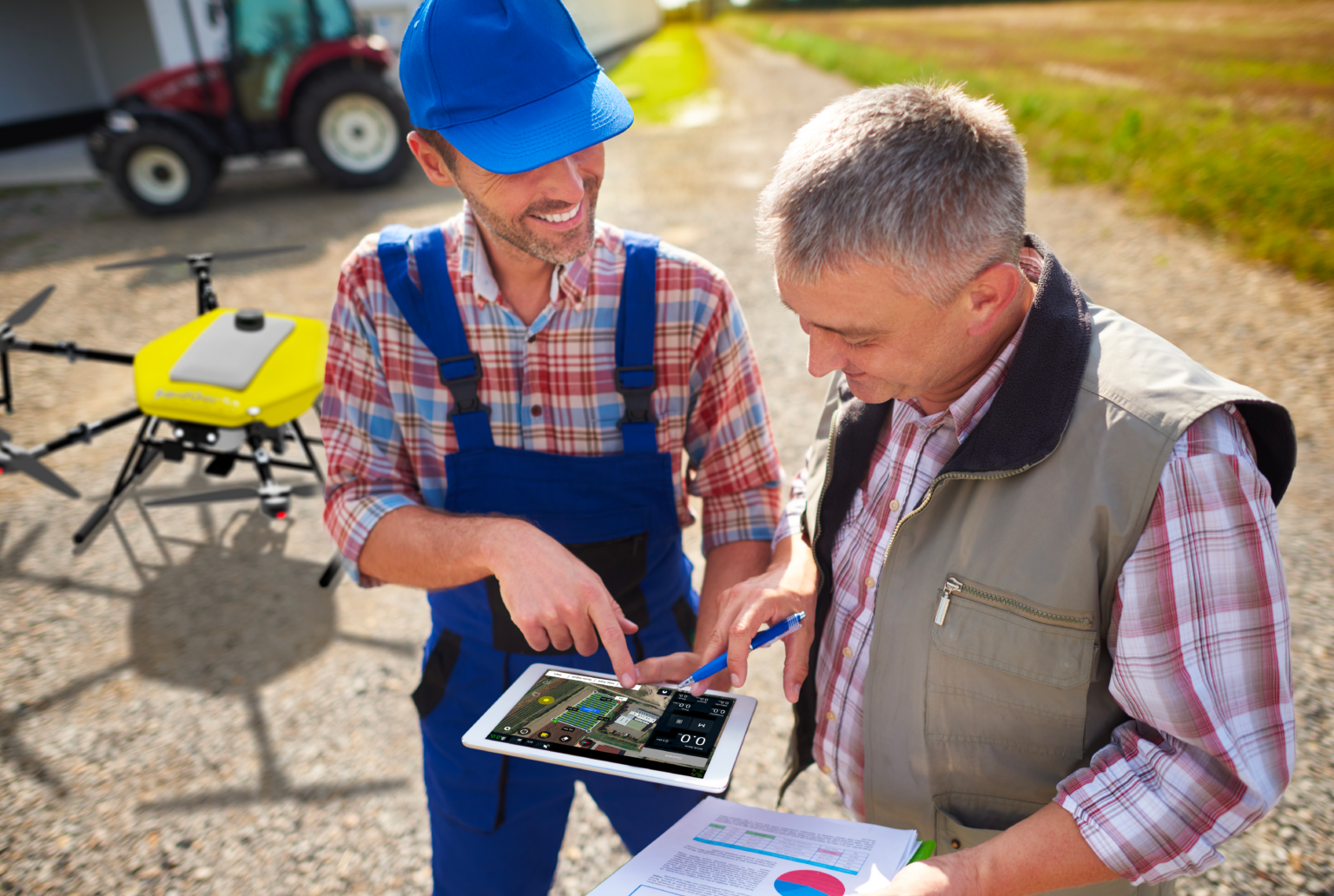 Unser Team beim Einsatz von Sprühdrohnen in Rheinland-Pfalz